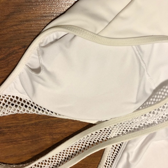 White Racerback One-Piece Swimsuit - Picture 3 of 3